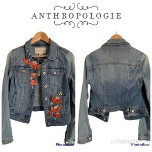 NWT ANTHROPOLOGIE Pilcro and Letterpress Jean Jacket Sz S $188!